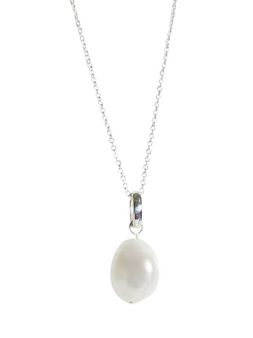 Product image 2 of 3, which shows Simply Silver Semi Precious Pearl Pendant, Silver
