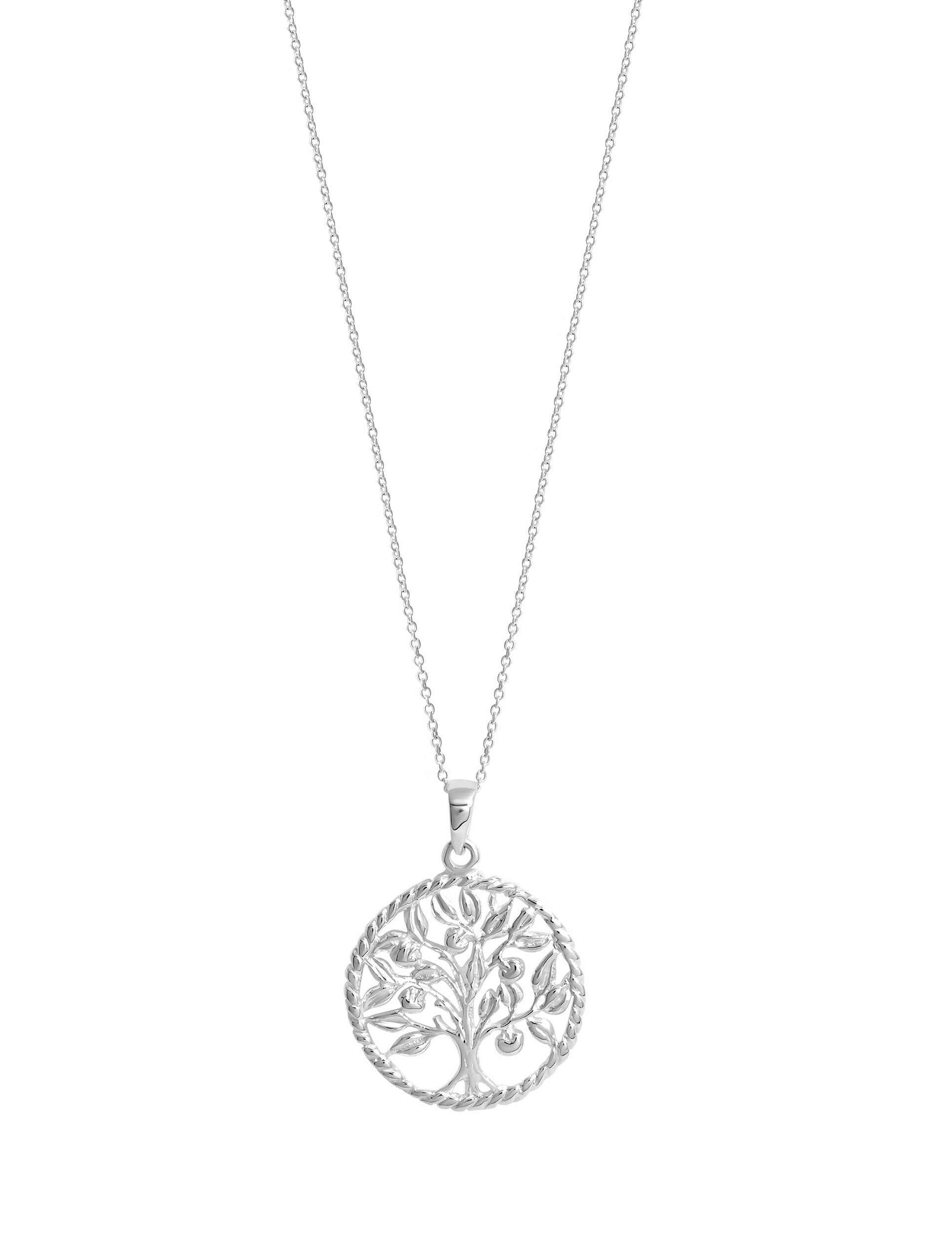 Product image 1 of 3, which shows Simply Silver Tree of Love Heart Pendant Necklace, Silver