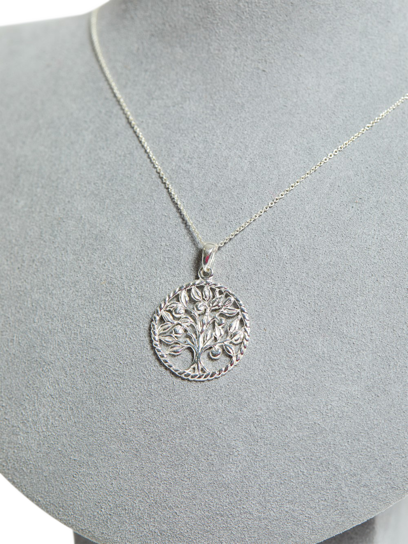 Product image 2 of 3, which shows Simply Silver Tree of Love Heart Pendant Necklace, Silver