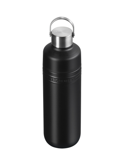 Le Creuset On The Go Stainless Steel Insulated Water Bottle, 1L - view 2, Matte Black