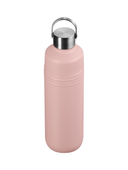 Le Creuset On The Go Stainless Steel Insulated Water Bottle, 1L - view 2, Shell Pink
