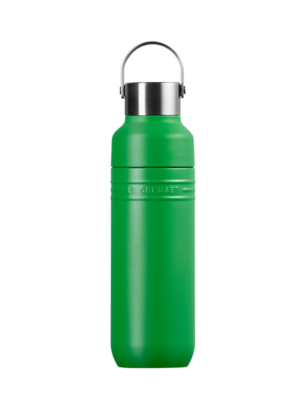Le Creuset On The Go Stainless Steel Insulated Water Bottle, 500ml, Bamboo