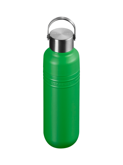 Le Creuset On The Go Stainless Steel Insulated Water Bottle, 500ml - view 2, Bamboo