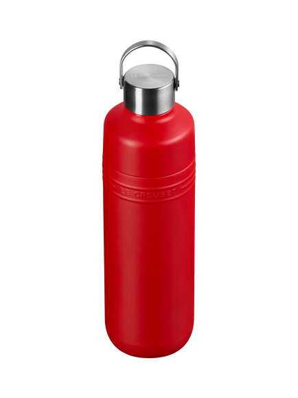 Le Creuset On The Go Stainless Steel Insulated Water Bottle, 1L, Cerise - view 2, Cerise