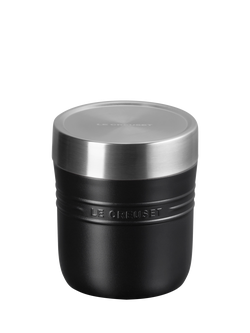 Le Creuset On The Go Stainless Steel Insulated Food Flask, 500ml, Matte Black