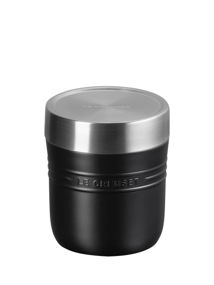 Le Creuset On The Go Stainless Steel Insulated Food Flask, 500ml, Matte Black