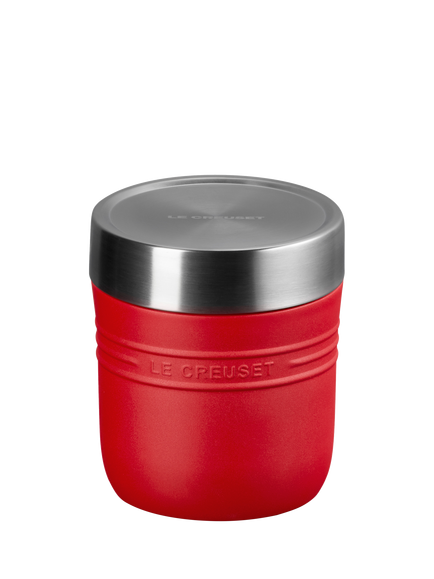 Le Creuset On The Go Stainless Steel Insulated Food Flask, 500ml, Cerise
