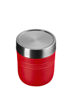 Le Creuset On The Go Stainless Steel Insulated Food Flask, 500ml - view 2, Cerise