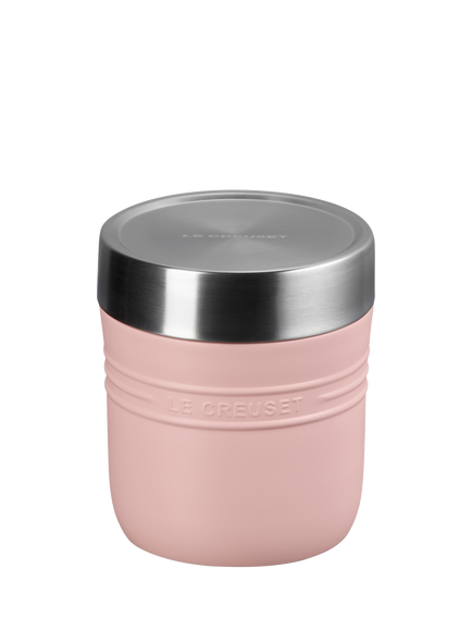 Le Creuset On The Go Stainless Steel Insulated Food Flask, 500ml, Shell Pink