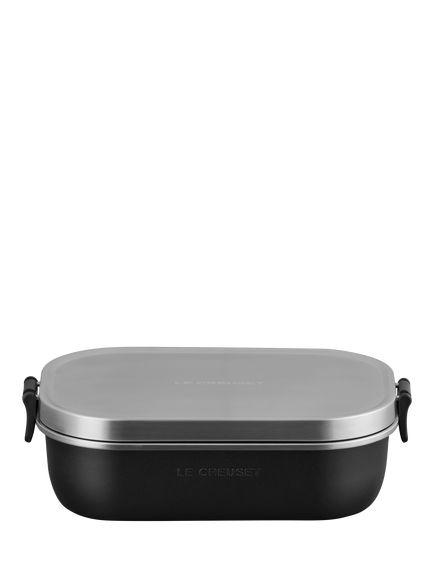 Le Creuset On The Go Stainless Steel Insulated Lunch Box, 900ml, Matte Black