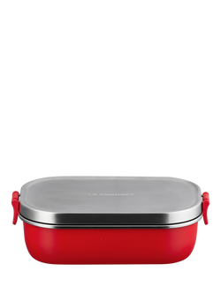 Le Creuset On The Go Stainless Steel Insulated Lunch Box, 900ml, Cerise