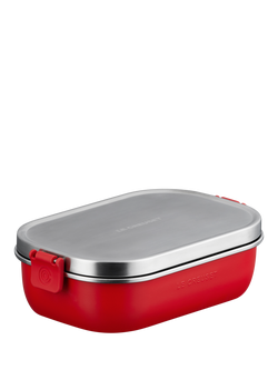 Le Creuset On The Go Stainless Steel Insulated Lunch Box, 900ml - view 2, Cerise
