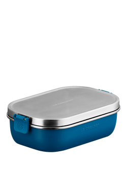 Le Creuset On The Go Stainless Steel Insulated Lunch Box, 900ml - view 2, Deep Teal