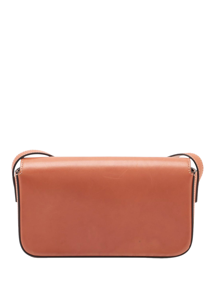 Product image 2 of 8, which shows Pre-loved CELINE Claude Leather Shoulder Bag, Tan