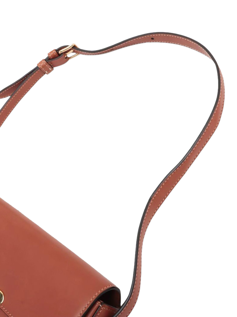 Product image 5 of 8, which shows Pre-loved CELINE Claude Leather Shoulder Bag, Tan