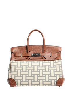 Pre-loved Hermès 2008 Birkin 35 Mosaic Top Handle Bag, Brown, Brown