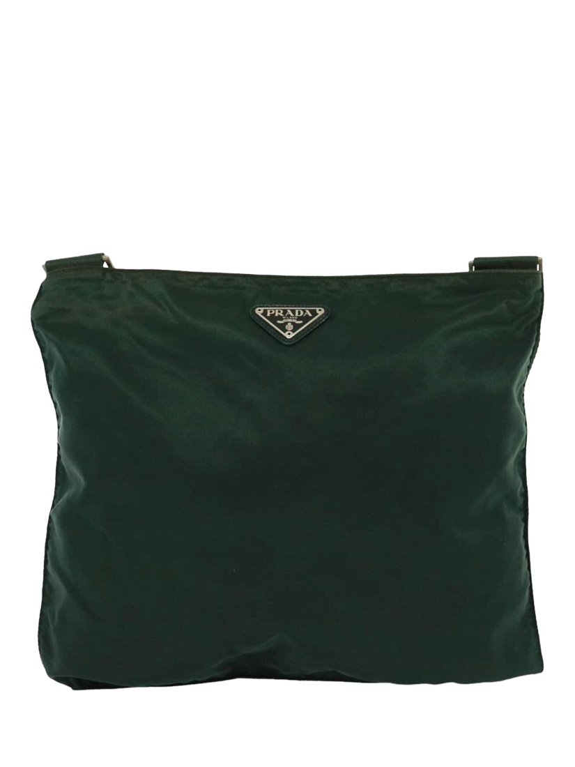 Pre-loved Prada Nylon Shoulder Bag, Green