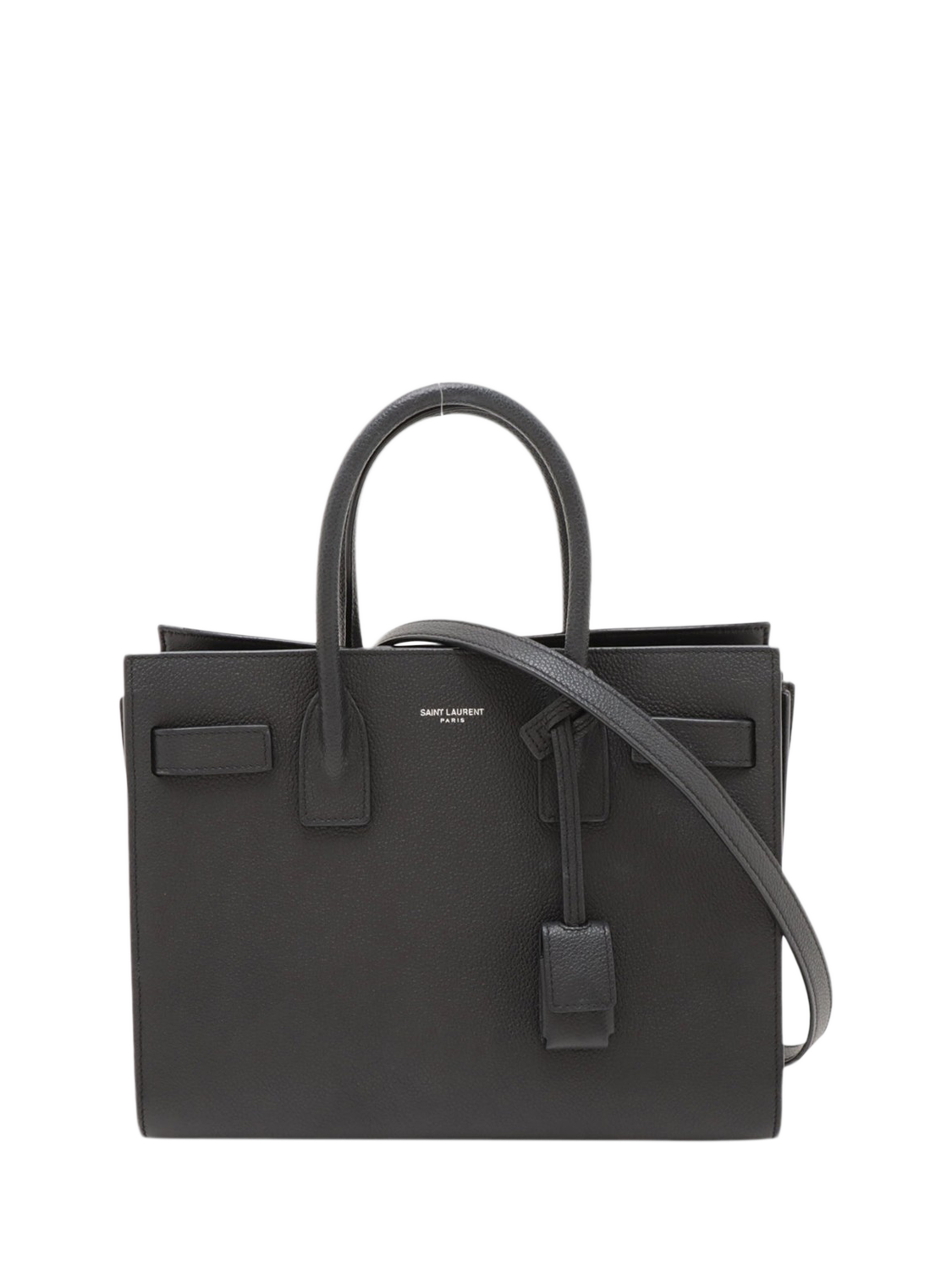 Pre-loved SAINT LAURENT Paris Baby Sac de Jour 2Way Leather Grab Bag, Black