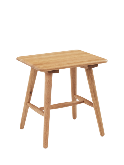 John Lewis Greenwood Stool, Solid Oak/Bianco Oil, Bianco Oil