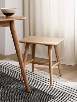 John Lewis Greenwood Stool, Solid Oak/Bianco Oil - view 2, Bianco Oil
