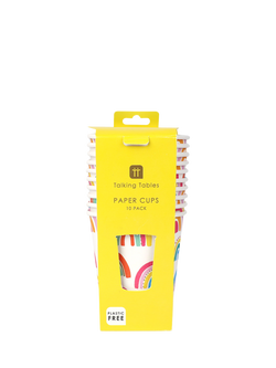 Talking Table Rainbow Paper Cups, Pack of 10 - view 2, Multi