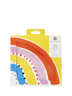 Talking Table Rainbow-Shaped Paper Napkins, Pack of 21, Multi