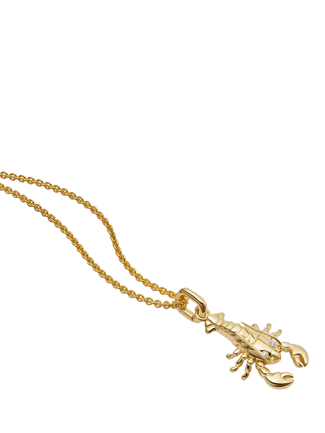 Daisy London Pearl Lobster Charm, Gold