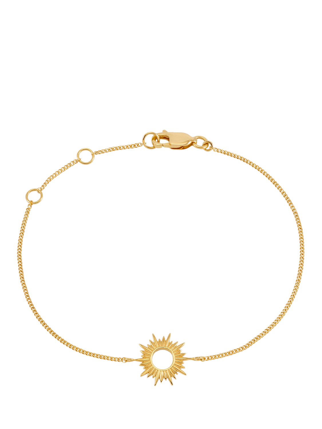 Product image 1 of 3, which shows Rachel Jackson London Electric Goddess Eternal Sun Chain Bracelet, Gold