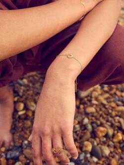 Rachel Jackson London Electric Goddess Eternal Sun Chain Bracelet - view 2, Gold