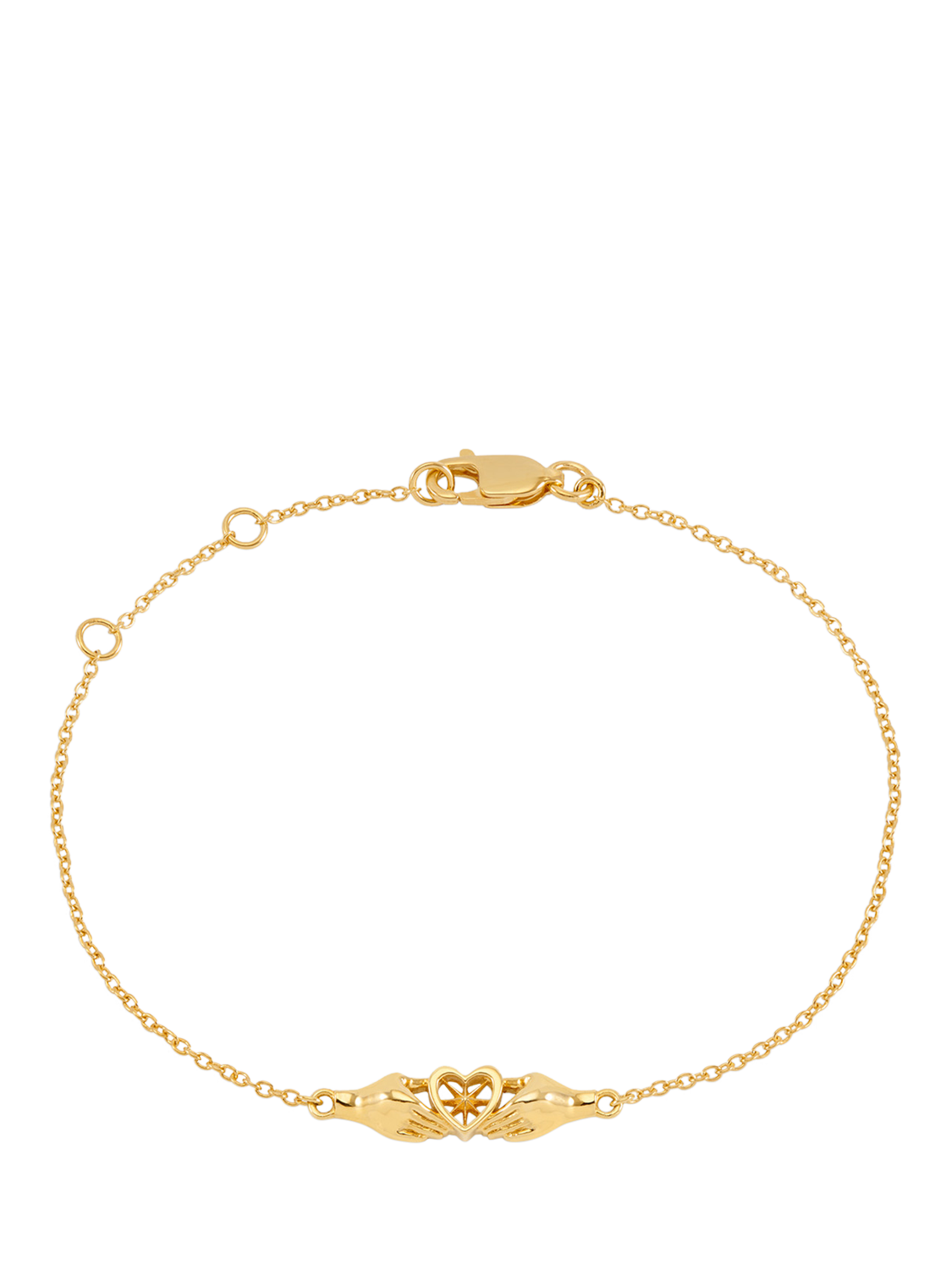 Product image 1 of 3, which shows Rachel Jackson London Love Tokens Love Story Chain Bracelet, Gold