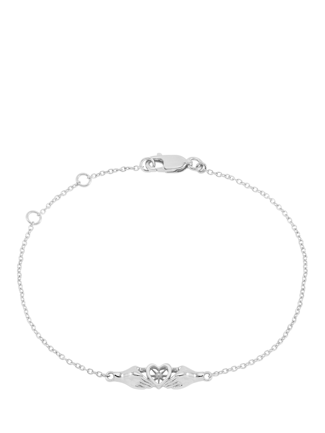 Product image 1 of 3, which shows Rachel Jackson London Love Tokens Love Story Chain Bracelet, Silver