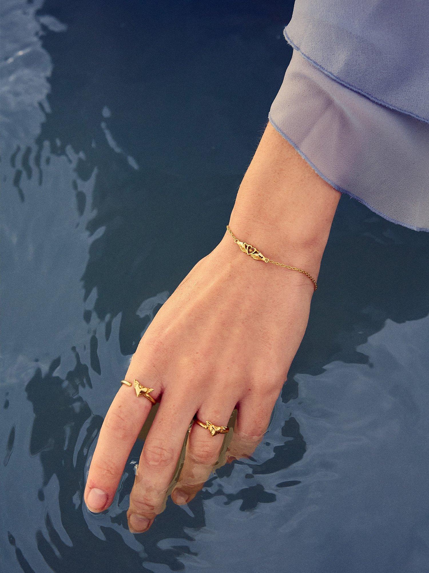 Product image 2 of 3, which shows Rachel Jackson London Love Tokens Love Story Chain Bracelet, Silver