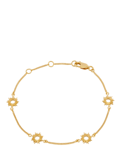 Rachel Jackson London Electric Goddess Mini Eternal Sun Chain Bracelet, Gold