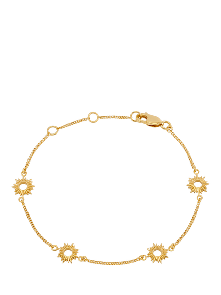 Rachel Jackson London Electric Goddess Mini Eternal Sun Chain Bracelet, Gold