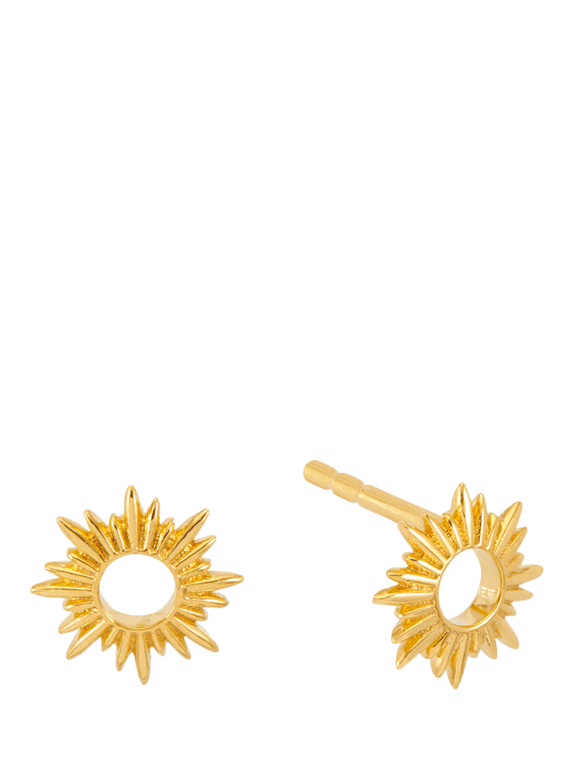 Product image 1 of 4, which shows Rachel Jackson London Electric Goddess Eternal Sun Stud Earrings, Gold