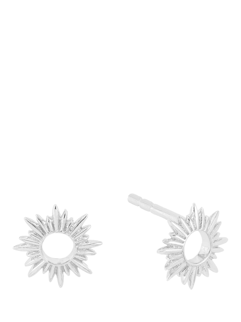 Product image 1 of 4, which shows Rachel Jackson London Electric Goddess Eternal Sun Stud Earrings, Silver