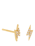Rachel Jackson London Lightening Stud Earrings, Gold