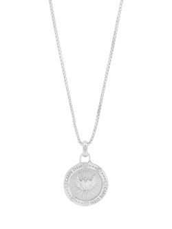 Rachel Jackson London Personalised Carpe Diem Token of Love Pendant Necklace, Silver