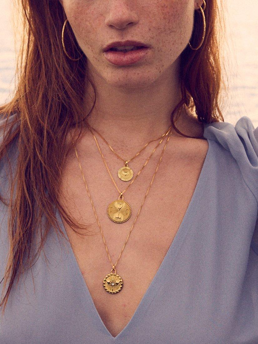 Product image 2 of 3, which shows Rachel Jackson London Personalised Carpe Diem Token of Love Pendant Necklace, Silver