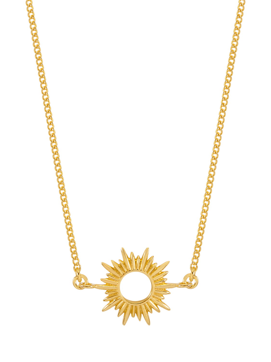 Product image 1 of 3, which shows Rachel Jackson London Electric Goddess Eternal Sun Pendant Necklace, Gold