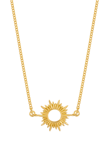 Rachel Jackson London Electric Goddess Eternal Sun Pendant Necklace, Gold