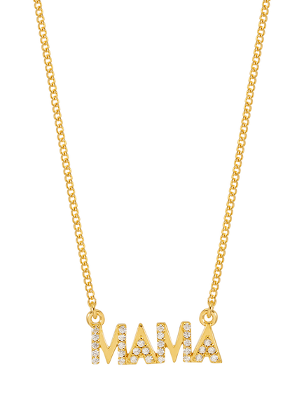 Rachel Jackson London Gemstone Mama Necklace, Gold, Gold