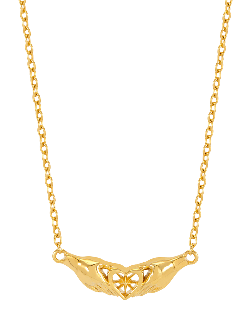Product image 1 of 3, which shows Rachel Jackson London Love Story Pendant Necklace, Gold