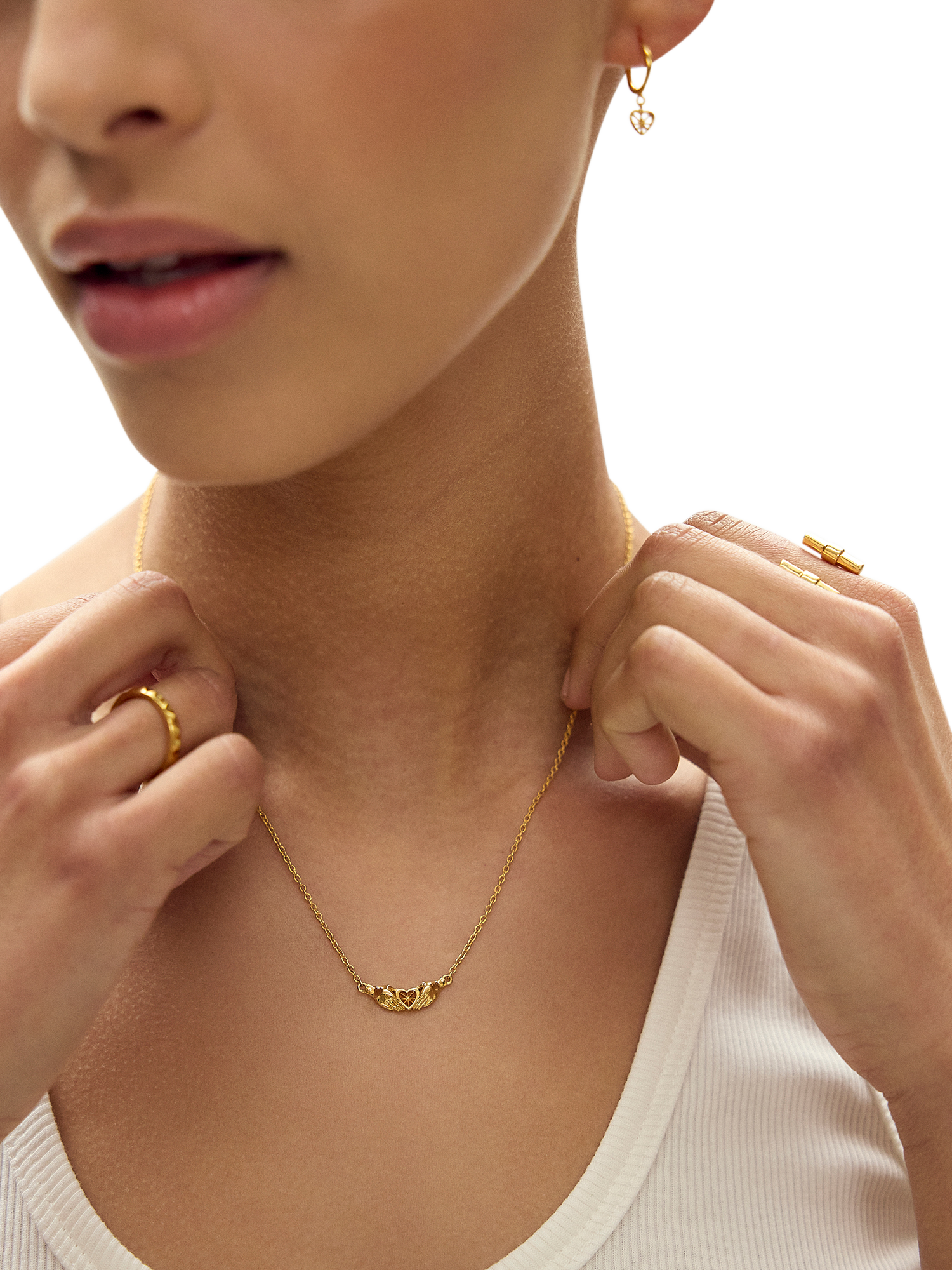 Product image 2 of 3, which shows Rachel Jackson London Love Story Pendant Necklace, Gold