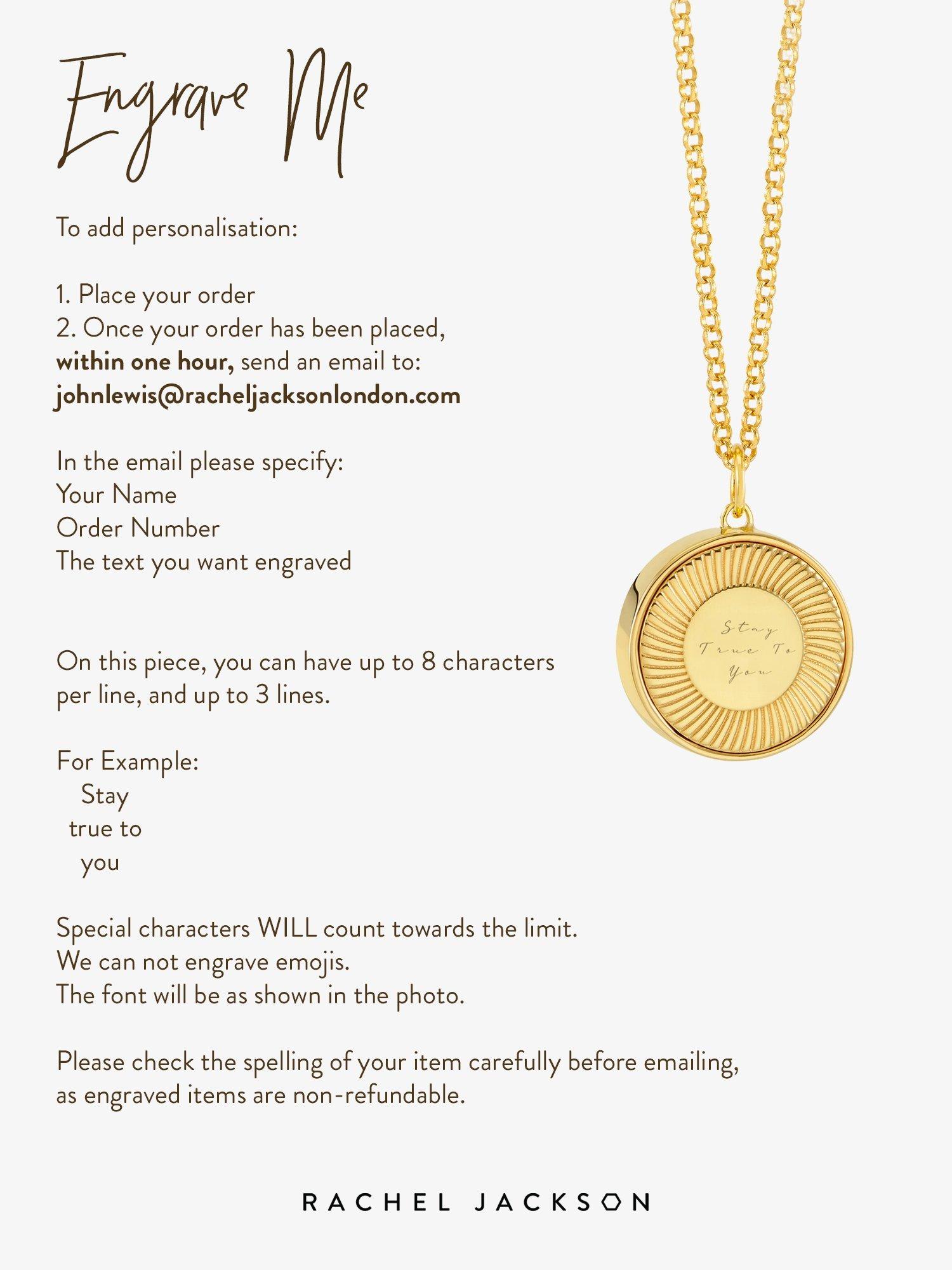 Product image 3 of 4, which shows Rachel Jackson London Personalised Medium Art Deco Sun Birthstone Amulet Necklace, Gold, Amethyst - February