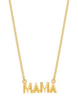 Rachel Jackson London Mini Art Deco Mama Pendant Necklace, Gold, Silver