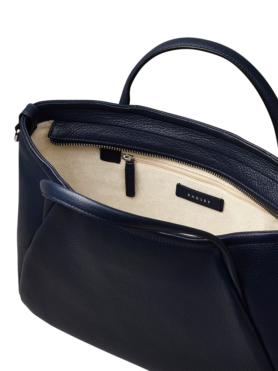 Product image 3 of 5, which shows Radley Eastney Street Leather Medium Zip Top Grab Bag, Ink
