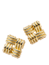 Daisy London Daisy x Polly Sayer Lattice Stud Earrings, Gold
