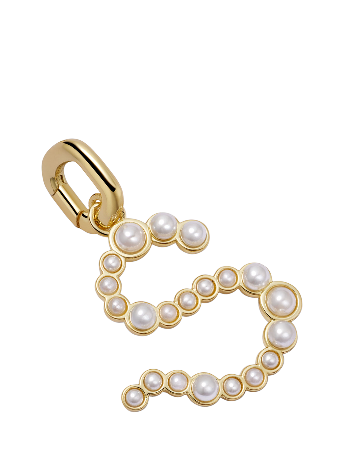 Product image 2 of 4, which shows Daisy London Pearl Initial Pendant Necklace, Gold, S