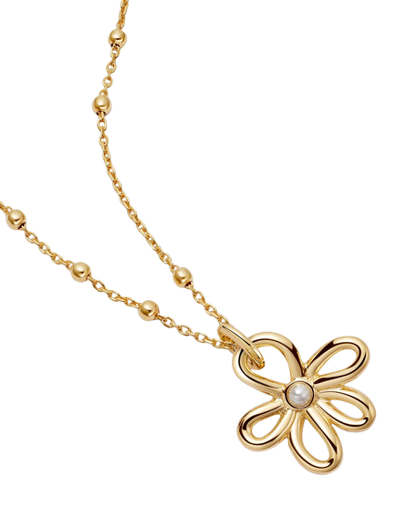 Daisy London Daisy Bow Pendant, Gold
